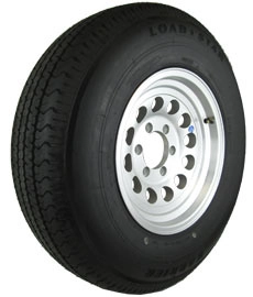 Aluminum Trailer Rims with Tires Mounted
